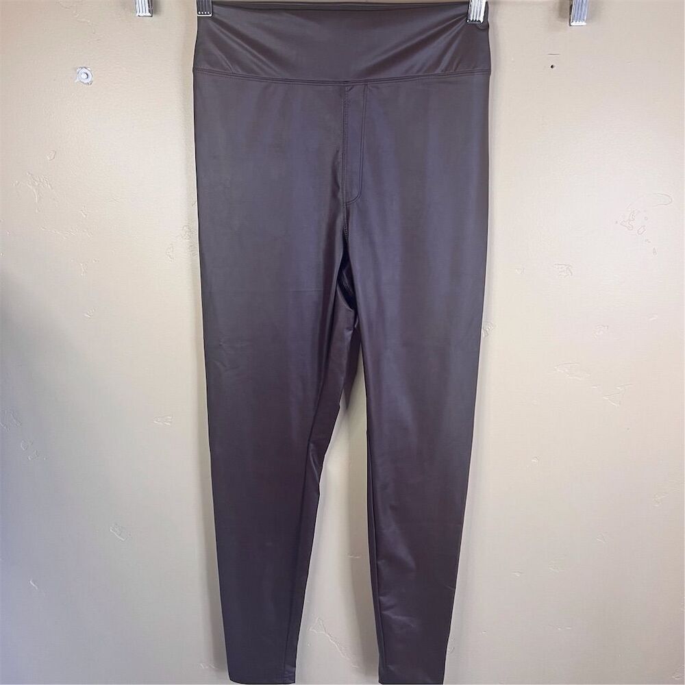 Offline by Aerie Brown Faux Leather High-Rise Women's Leggings Active Size Large